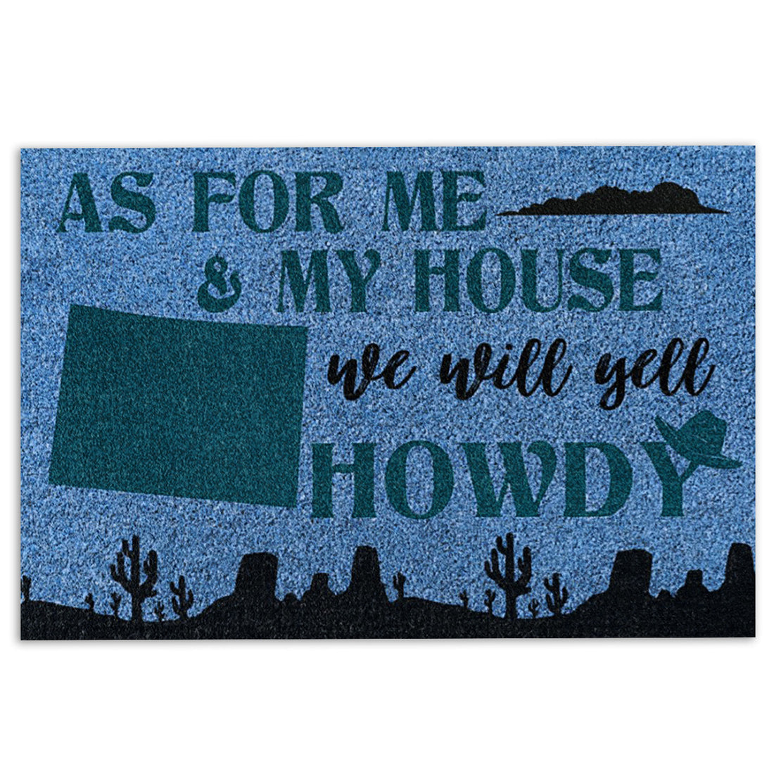 Ohaprints-Doormat-Outdoor-Indoor-Cowboy-Cowgirl-Colorado-As-For-Me-And-My-House-Rubber-Door-Mat-773-18'' x 30''