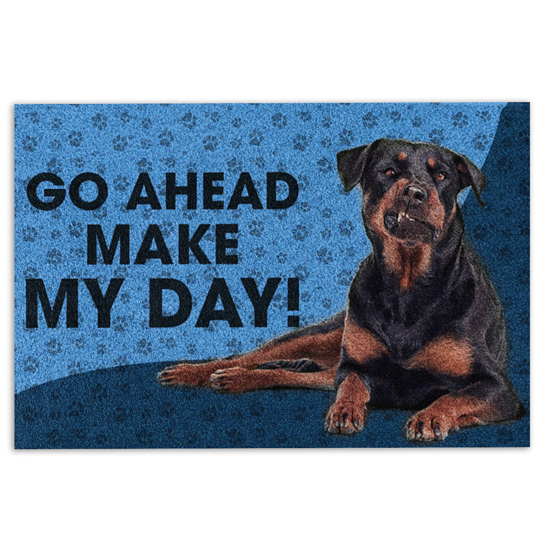 Ohaprints-Doormat-Outdoor-Indoor-Rottweiler-Dog-Go-Ahead-Make-My-Day-Rubber-Door-Mat-780-18'' x 30''