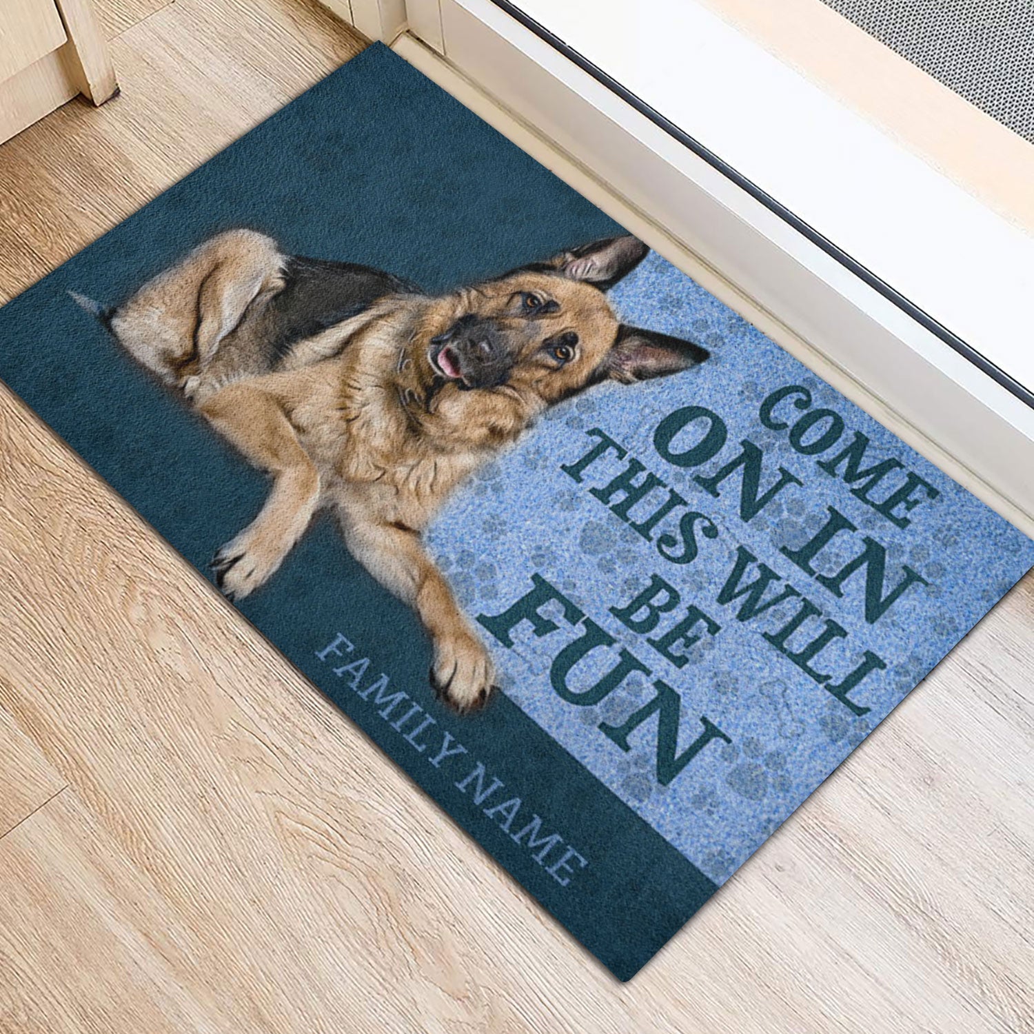 Ohaprints-Doormat-Outdoor-Indoor-German-Shepherd-Come-On-In-This-Custom-Personalized-Name-Rubber-Door-Mat-782-