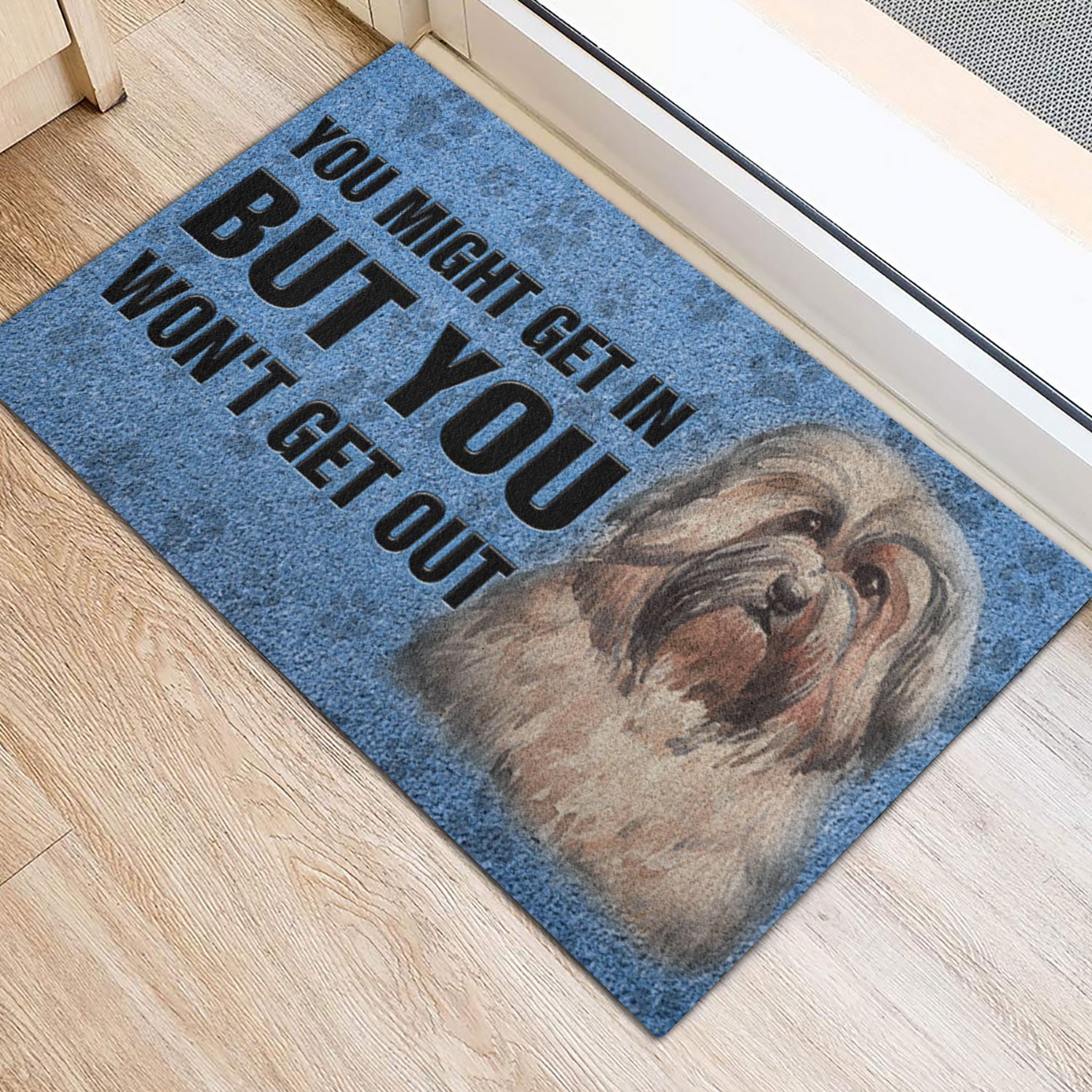 Ohaprints-Doormat-Outdoor-Indoor-Havanese-Dog-You-Might-Get-In-But-You-Won'T-Get-Out-Rubber-Door-Mat-788-