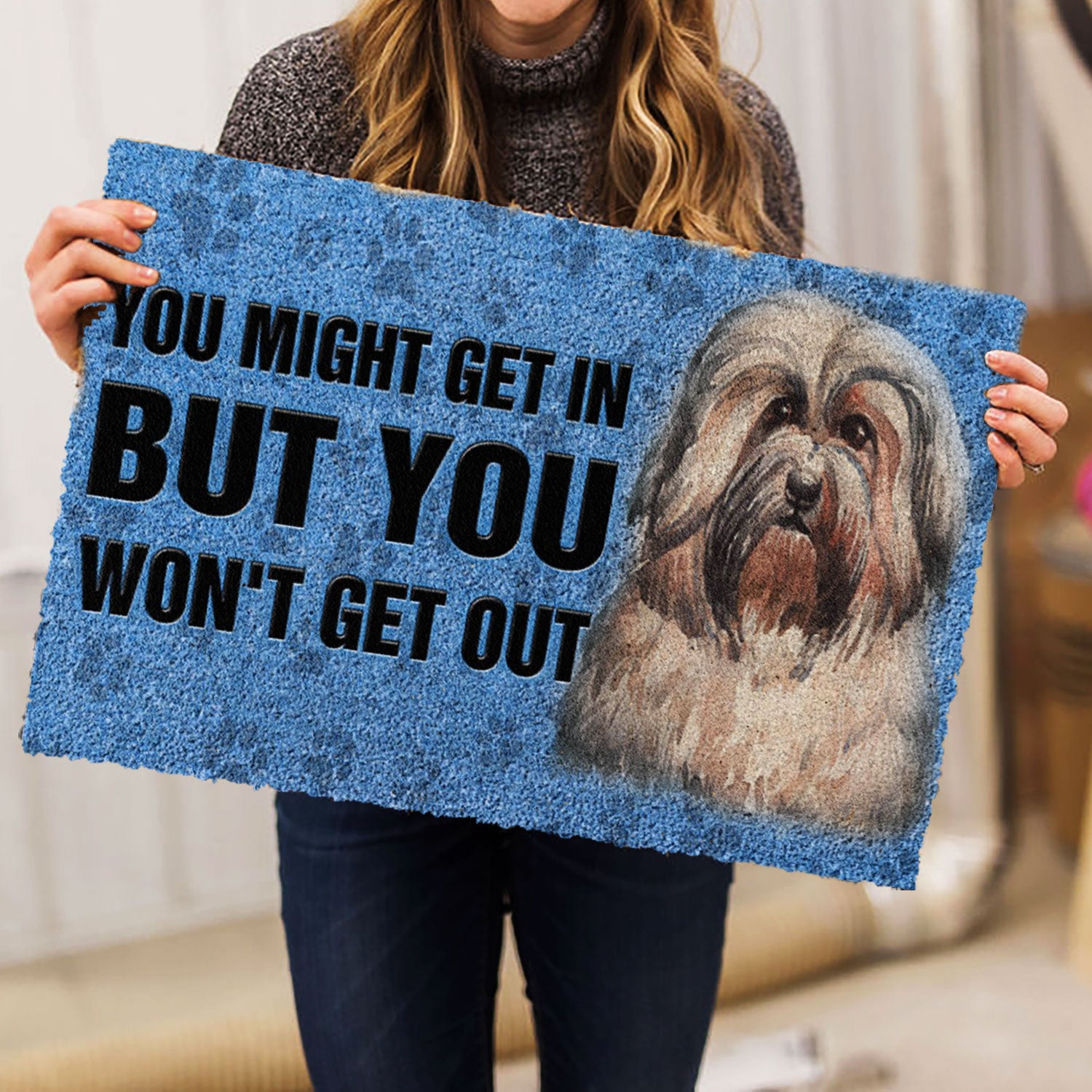 Ohaprints-Doormat-Outdoor-Indoor-Havanese-Dog-You-Might-Get-In-But-You-Won'T-Get-Out-Rubber-Door-Mat-788-