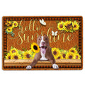 Ohaprints-Doormat-Outdoor-Indoor-Pitbull-Dog-Hello-Sunflower-Butterfly-Rubber-Door-Mat-1785-18'' x 30''