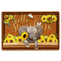 Ohaprints-Doormat-Outdoor-Indoor-Elephant-Hello-Sunflower-Butterfly-Rubber-Door-Mat-1790-18'' x 30''