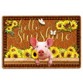 Ohaprints-Doormat-Outdoor-Indoor-Pig-Hello-Sunflower-Butterfly-Rubber-Door-Mat-1791-18'' x 30''