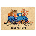 Ohaprints-Doormat-Outdoor-Indoor-Rough-Collie-Dog-Country-Road-Take-Me-Home-Fall-Pumpkins-Autumn-Rubber-Door-Mat-1832-18'' x 30''