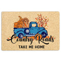 Ohaprints-Doormat-Outdoor-Indoor-Poodle-Dog-Country-Road-Take-Me-Home-Fall-Pumpkins-Autumn-Rubber-Door-Mat-1840-18'' x 30''