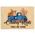 Ohaprints-Doormat-Outdoor-Indoor-Labrador-Retriever-Dog-Country-Road-Take-Me-Home-Fall-Pumpkins-Rubber-Door-Mat-1841-18'' x 30''