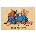 Ohaprints-Doormat-Outdoor-Indoor-French-Bulldog-Country-Road-Take-Me-Home-Fall-Pumpkins-Autumn-Rubber-Door-Mat-1842-18'' x 30''