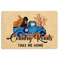 Ohaprints-Doormat-Outdoor-Indoor-Black-Goldendoodle-Country-Road-Take-Me-Home-Fall-Pumpkin-Autumn-Rubber-Door-Mat-1847-18'' x 30''