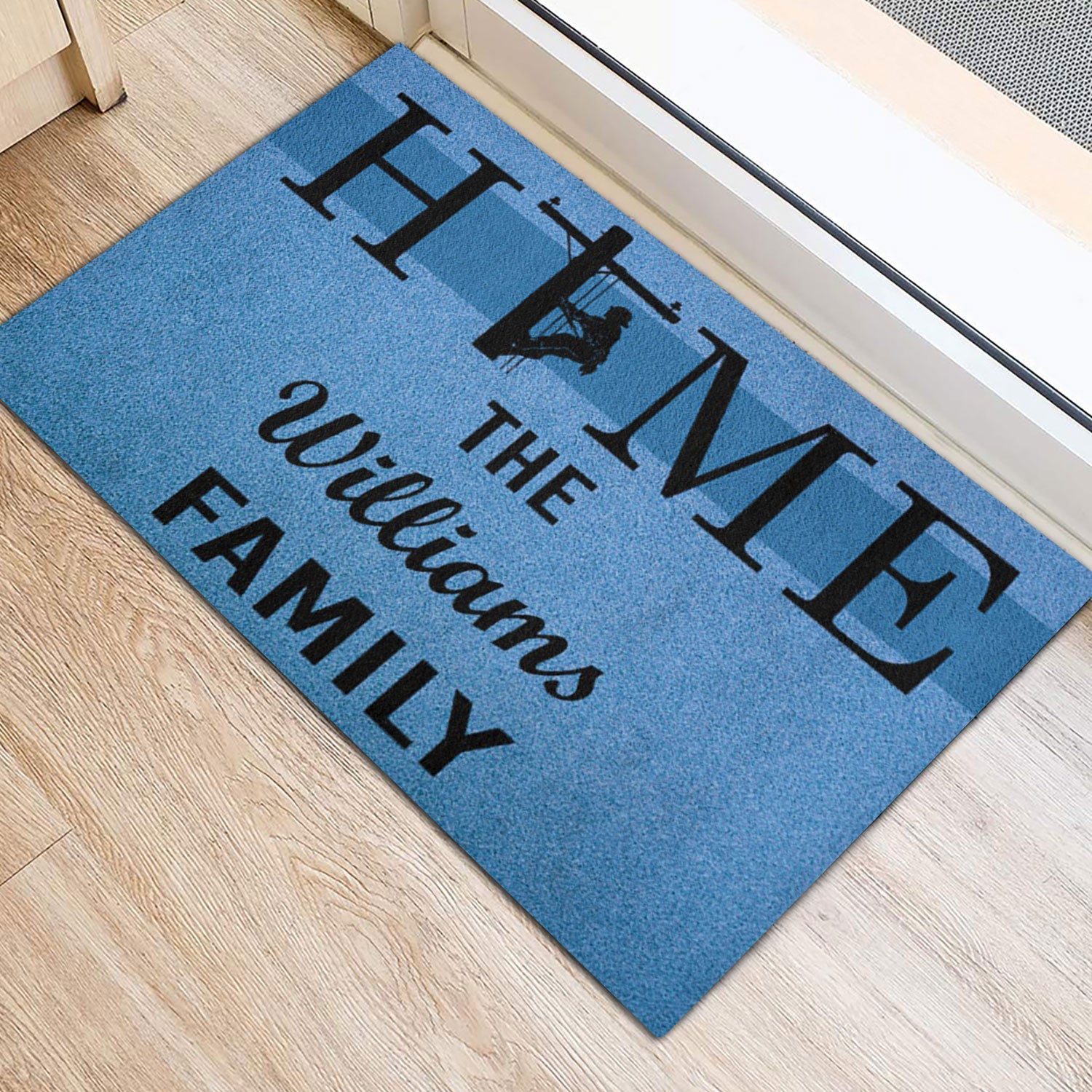 Ohaprints-Doormat-Outdoor-Indoor-Lineman-Home-Electrician-Lineman-Custom-Personalized-Name-Rubber-Door-Mat-892-