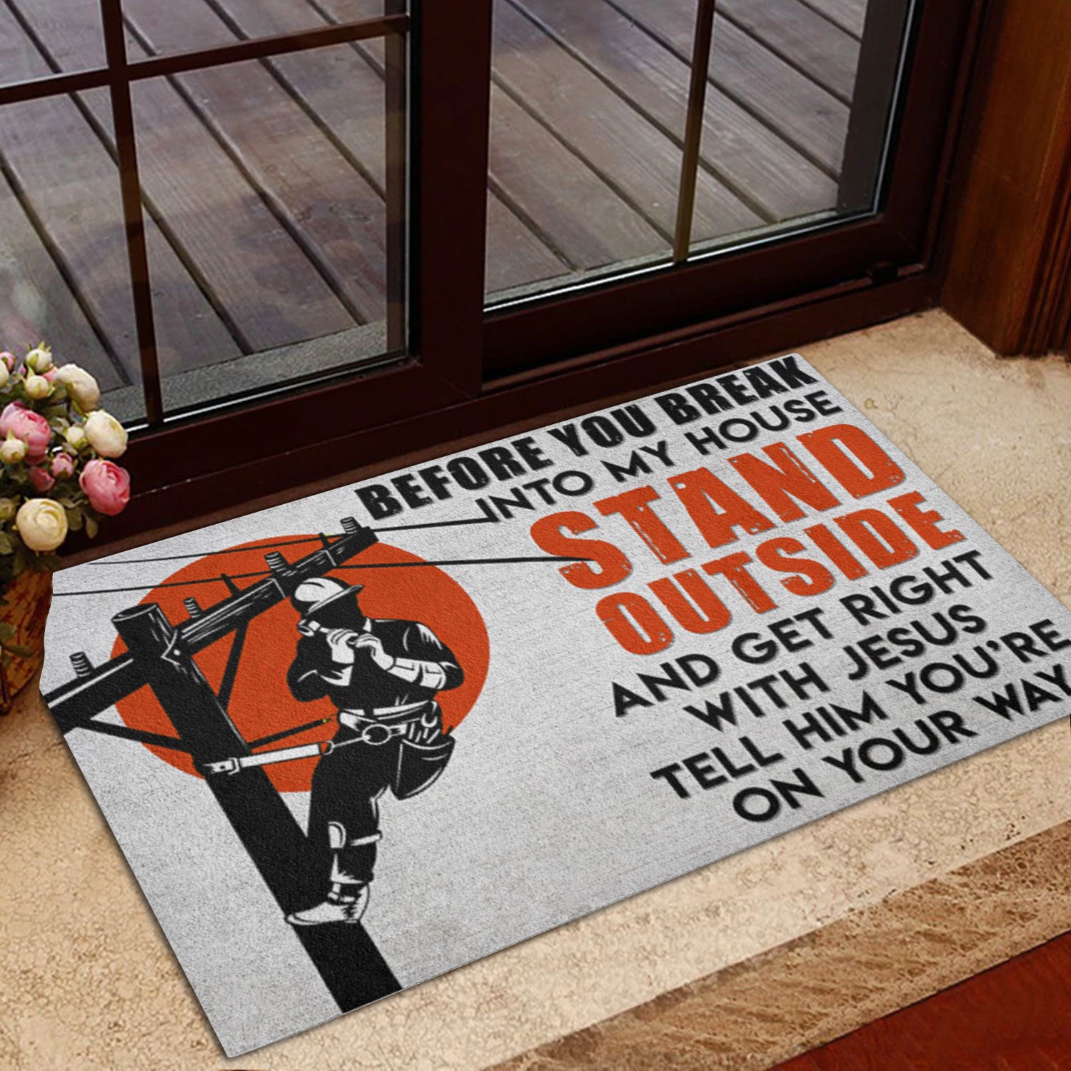 Ohaprints-Doormat-Outdoor-Indoor-Lineman-Before-You-Break-Into-My-House-Electrician-America-Rubber-Door-Mat-893-