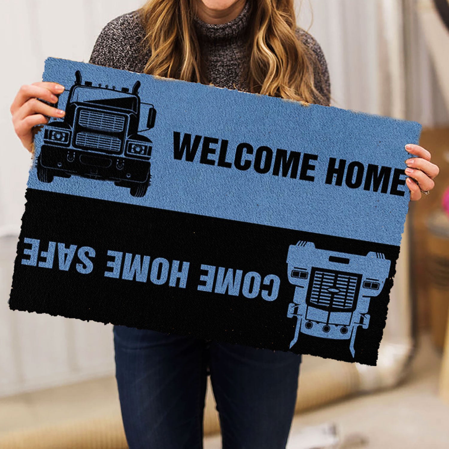 Ohaprints-Doormat-Outdoor-Indoor-Trucker-Welcome-Home-Come-Home-Safe-Truck-Driver-Rubber-Door-Mat-905-