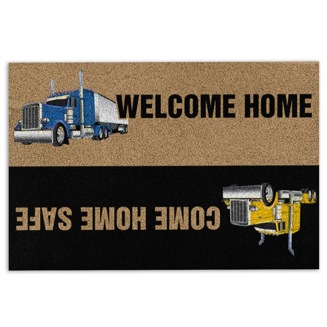 Ohaprints-Doormat-Outdoor-Indoor-Trucker-Welcome-Home-Truck-Driver-Rubber-Door-Mat-907-18'' x 30''