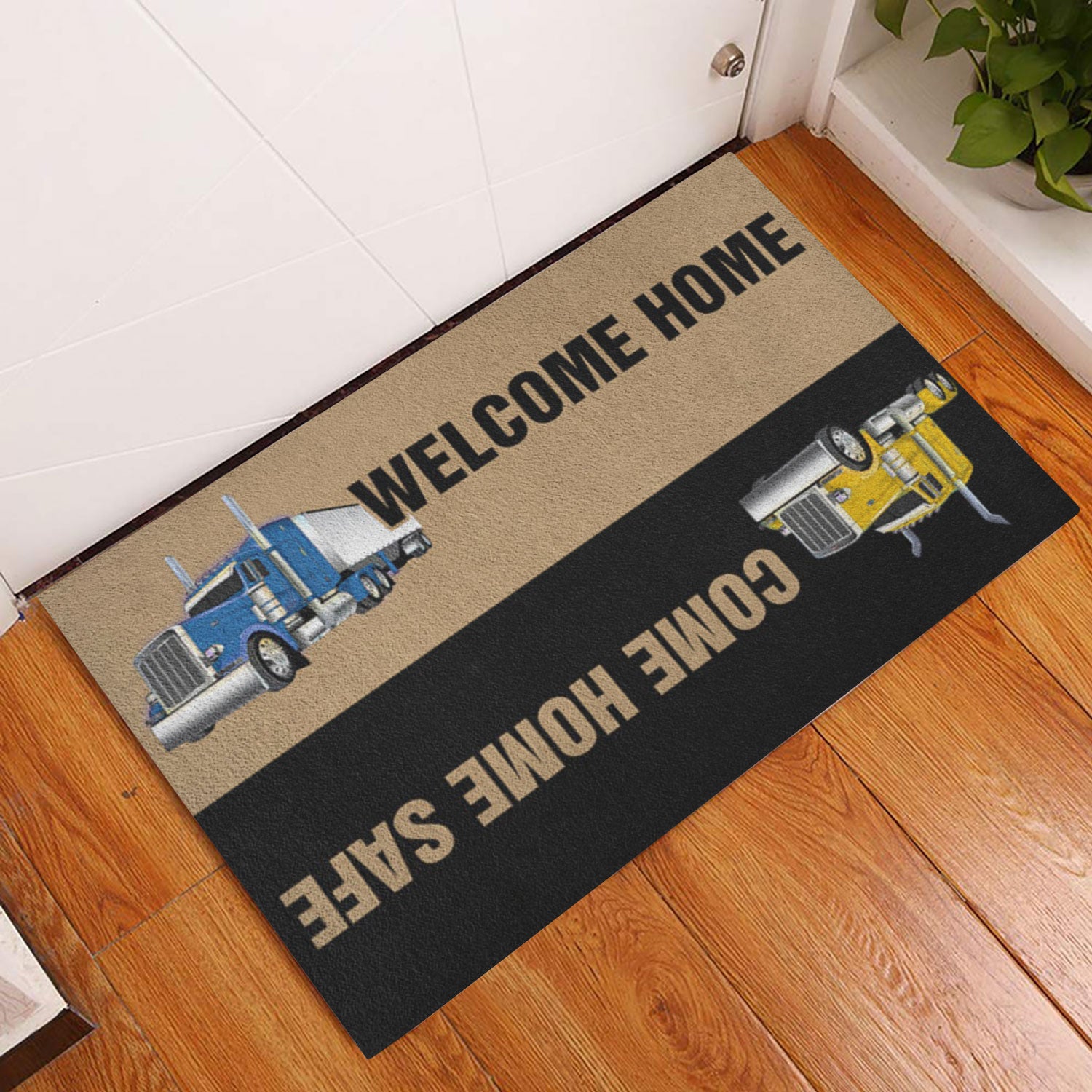 Ohaprints-Doormat-Outdoor-Indoor-Trucker-Welcome-Home-Truck-Driver-Rubber-Door-Mat-907-