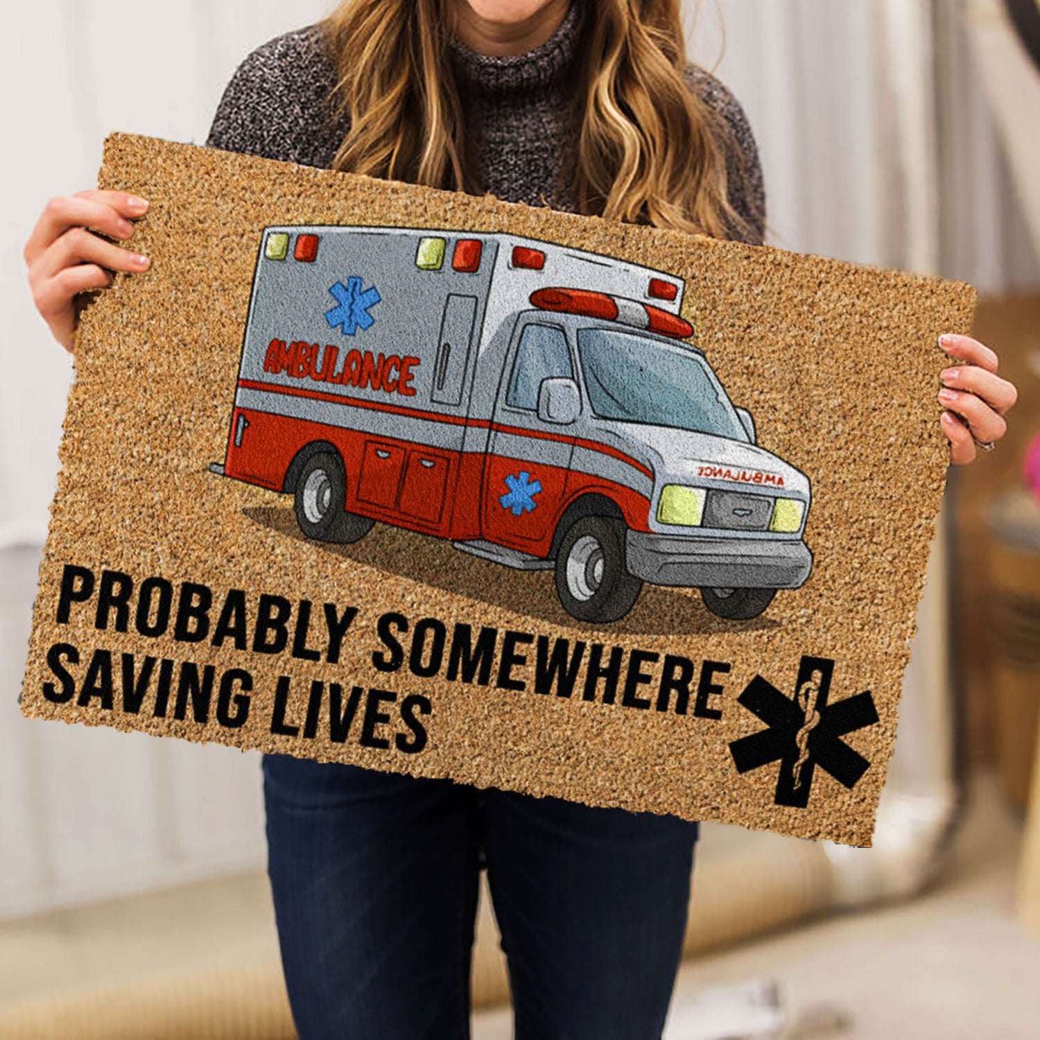 Ohaprints-Doormat-Outdoor-Indoor-Emt-Paramedic-Probably-Somewhere-Saving-Lives-Rubber-Door-Mat-910-