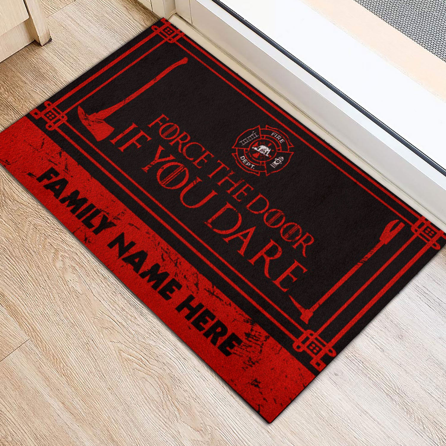 Ohaprints-Doormat-Outdoor-Indoor-Firefighter-Force-The-Door-Red-Line-Custom-Personalized-Name-Rubber-Door-Mat-919-