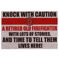 Ohaprints-Doormat-Outdoor-Indoor-Firefighter-Knock-With-Caution-Retired-Firefighter-Thin-Red-Line-Rubber-Door-Mat-920-18'' x 30''