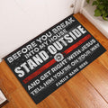 Ohaprints-Doormat-Outdoor-Indoor-Police-Property-Protected-By-High-Amendment-Property-Protected-Rubber-Door-Mat-935-