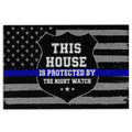 Ohaprints-Doormat-Outdoor-Indoor-Police-This-House-Is-Protected-By-The-Night-Watch-Rubber-Door-Mat-932-18'' x 30''