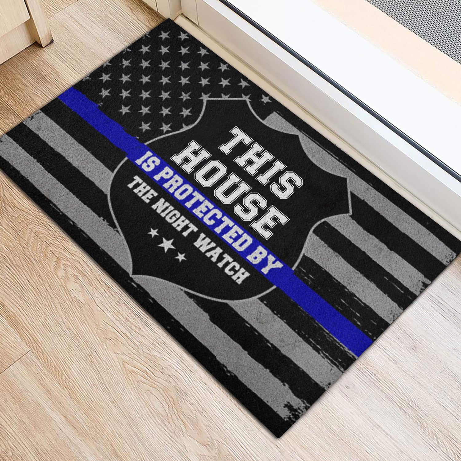 Ohaprints-Doormat-Outdoor-Indoor-Police-This-House-Is-Protected-By-The-Night-Watch-Rubber-Door-Mat-932-