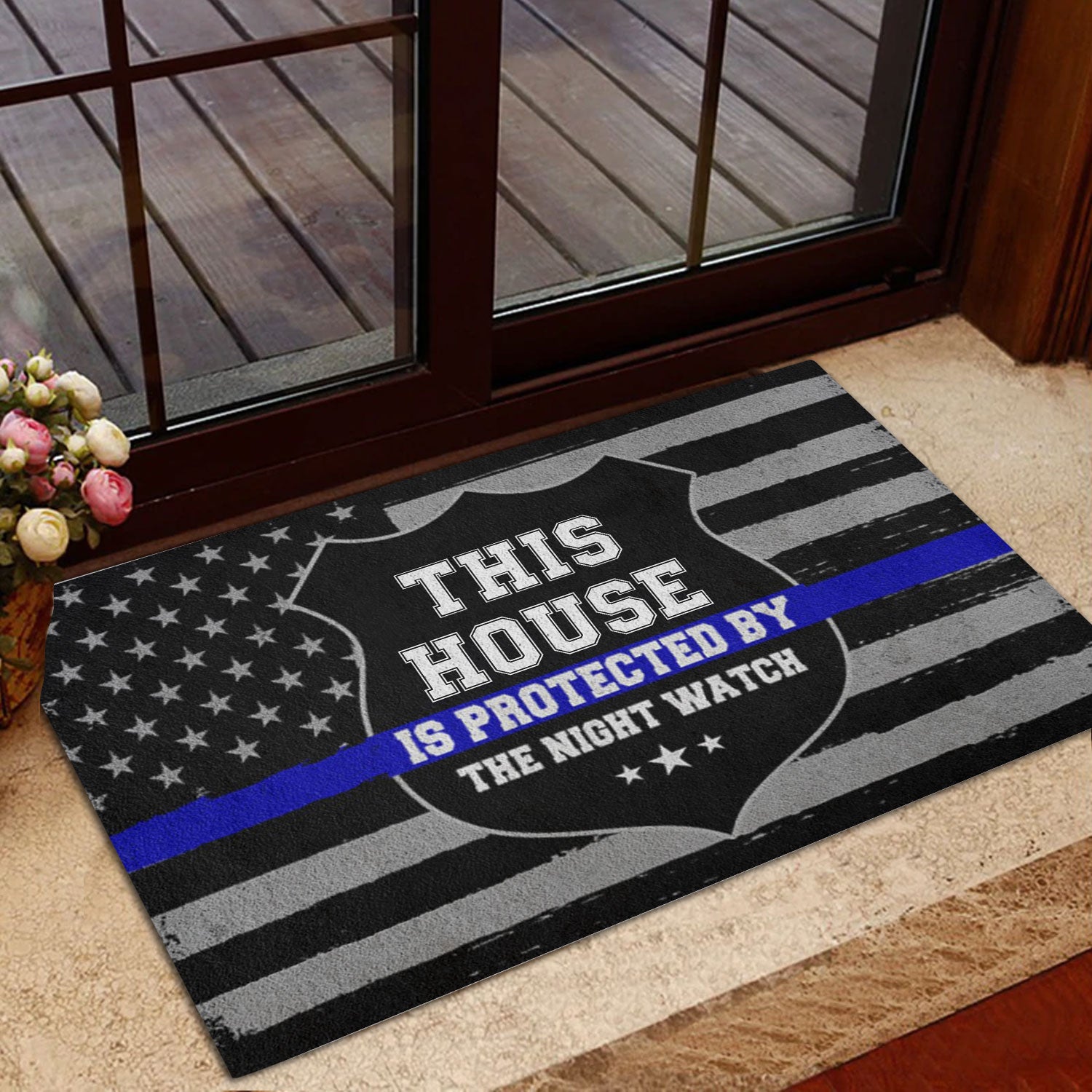 Ohaprints-Doormat-Outdoor-Indoor-Police-This-House-Is-Protected-By-The-Night-Watch-Rubber-Door-Mat-932-