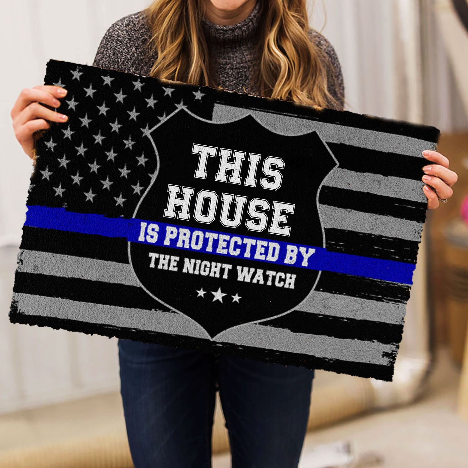 Ohaprints-Doormat-Outdoor-Indoor-Police-This-House-Is-Protected-By-The-Night-Watch-Rubber-Door-Mat-932-