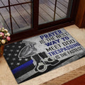 Ohaprints-Doormat-Outdoor-Indoor-Police-Prayer-Is-The-Best-Way-To-Meet-God-Thin-Blue-Line-Rubber-Door-Mat-937-