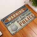 Ohaprints-Doormat-Outdoor-Indoor-Police-This-Property-Is-Protected-Thin-Blue-Line-Rubber-Door-Mat-938-