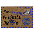 Ohaprints-Doormat-Outdoor-Indoor-Police-Home-Is-Where-The-Heart-Is-Thin-Blue-Line-Rubber-Door-Mat-947-18'' x 30''