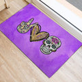 Ohaprints-Doormat-Outdoor-Indoor-Peace-Love-Skull-Gothic-Skull-Skeleton-Sugar-Skull-Rubber-Door-Mat-991-