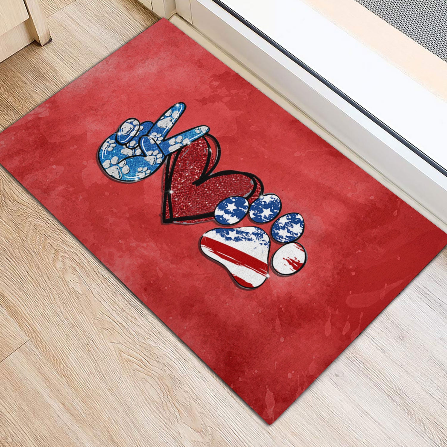 Ohaprints-Doormat-Outdoor-Indoor-Peace-Love-Dog-Paws-American-4Th-Of-July-Independence-Day-Rubber-Door-Mat-1000-