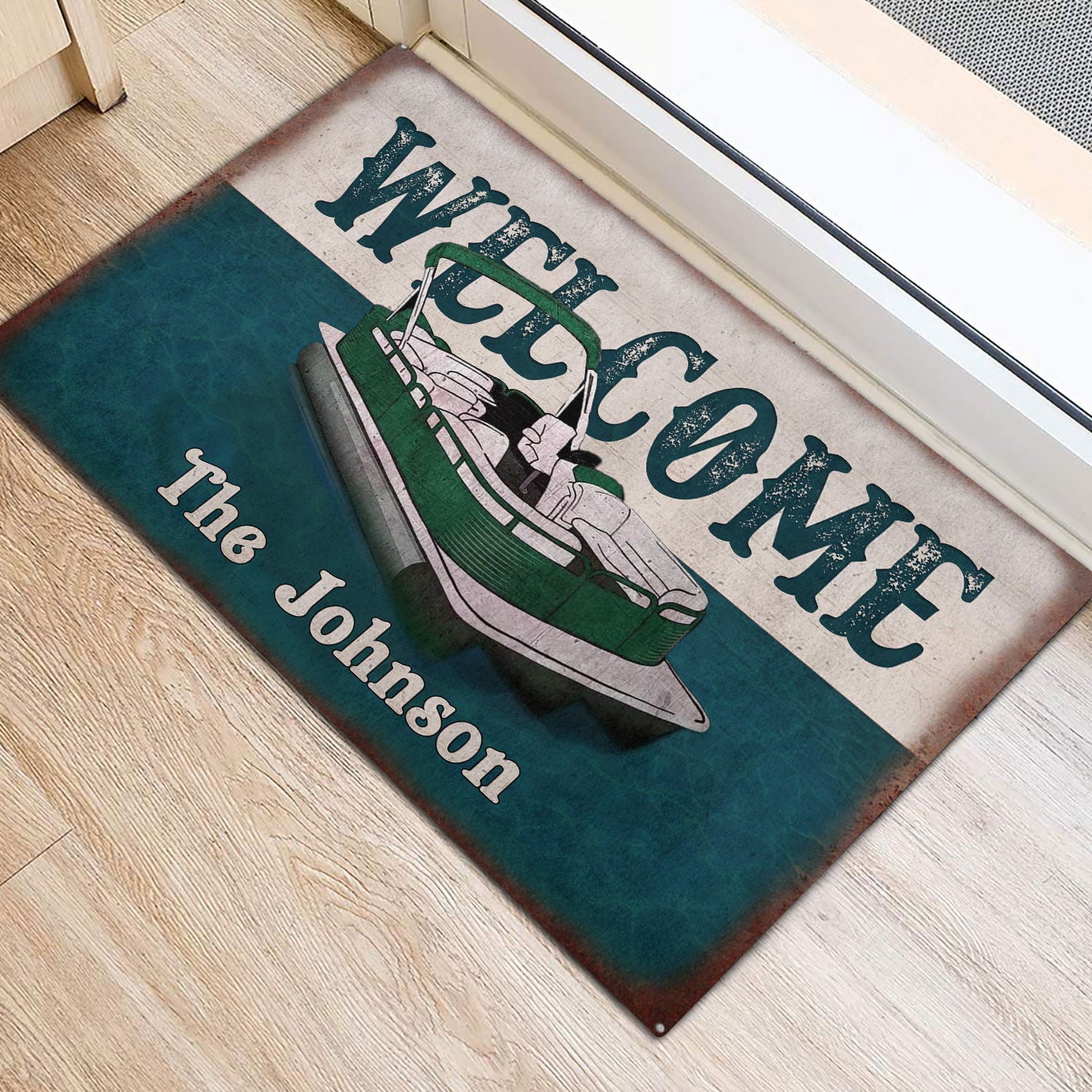 Ohaprints-Doormat-Outdoor-Indoor-Tritoon-Boats-Pontoons-Lake-House-Custom-Personalized-Name-Rubber-Door-Mat-1001-