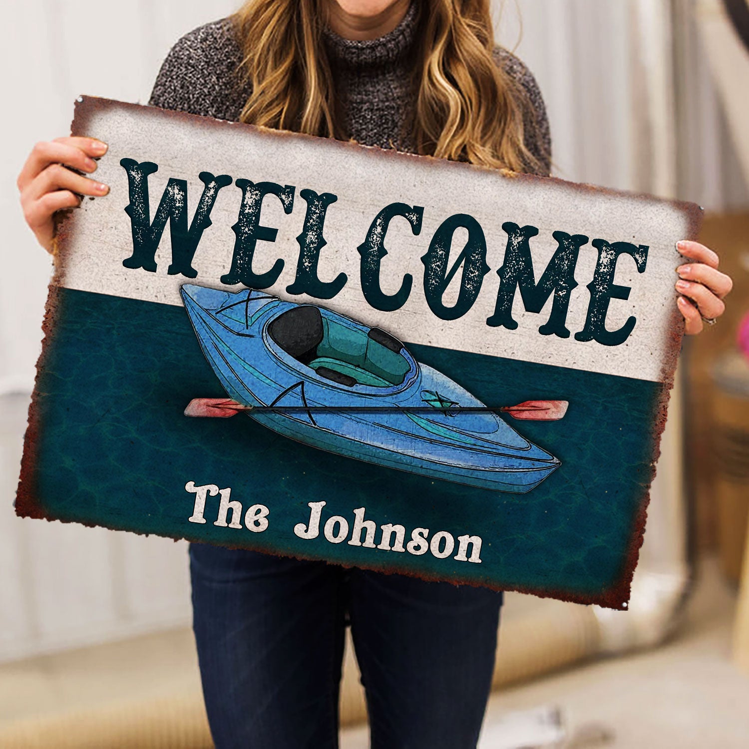 Ohaprints-Doormat-Outdoor-Indoor-Kayak-Welcome-Lake-House-Boat-Kayaking-Custom-Personalized-Name-Rubber-Door-Mat-1004-