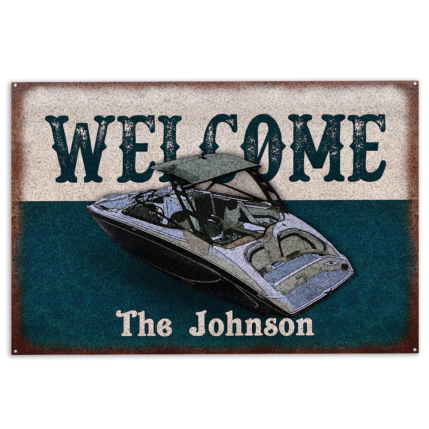 Ohaprints-Doormat-Outdoor-Indoor-Jet-Boats-Pontoons-Lake-House-Boat-Custom-Personalized-Name-Rubber-Door-Mat-1005-18'' x 30''