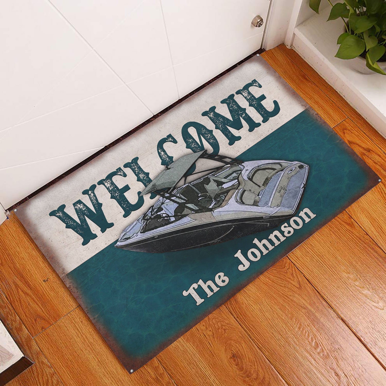 Ohaprints-Doormat-Outdoor-Indoor-Jet-Boats-Pontoons-Lake-House-Boat-Custom-Personalized-Name-Rubber-Door-Mat-1005-