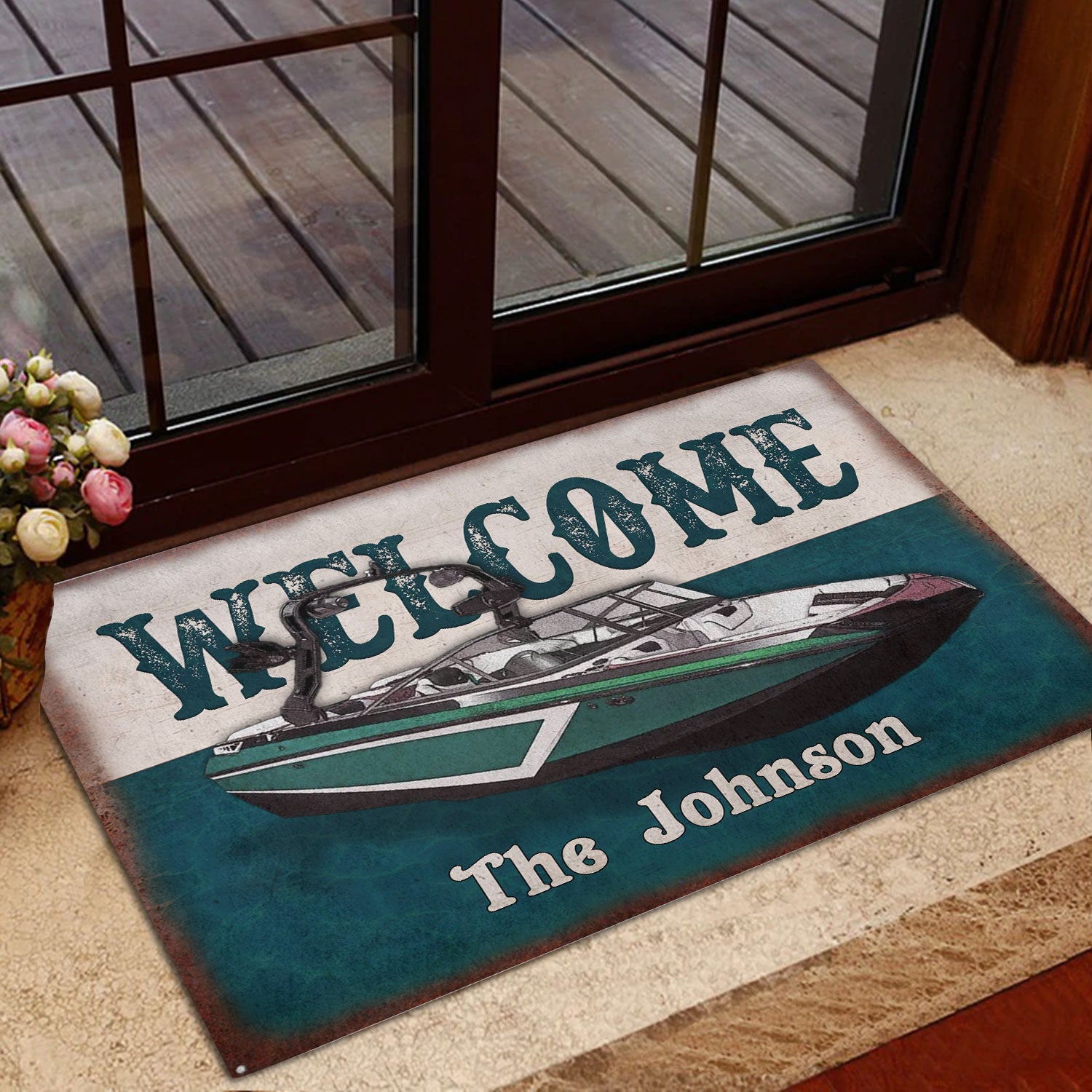 Ohaprints-Doormat-Outdoor-Indoor-Wake-Boat-Pontoons-Lake-House-Boat-Custom-Personalized-Name-Rubber-Door-Mat-1008-