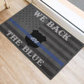 Ohaprints-Doormat-Outdoor-Indoor-Police-We-Back-The-Blue-American-Flag-Custom-Personalized-Name-Rubber-Door-Mat-1030-