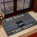 Ohaprints-Doormat-Outdoor-Indoor-Police-We-Back-The-Blue-American-Flag-Custom-Personalized-Name-Rubber-Door-Mat-1030-