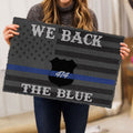 Ohaprints-Doormat-Outdoor-Indoor-Police-We-Back-The-Blue-American-Flag-Custom-Personalized-Name-Rubber-Door-Mat-1030-