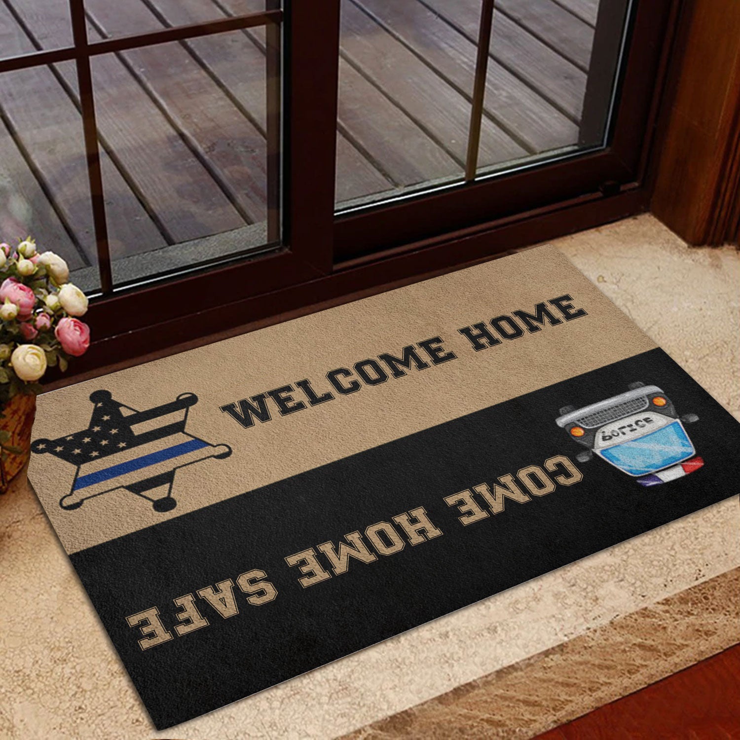 Ohaprints-Doormat-Outdoor-Indoor-Police-Welcome-Home-Come-Home-Safe-Custom-Personalized-Name-Rubber-Door-Mat-1035-