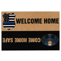 Ohaprints-Doormat-Outdoor-Indoor-Police-Welcome-Home-Blue-Thin-Line-Custom-Personalized-Name-Rubber-Door-Mat-1037-18'' x 30''