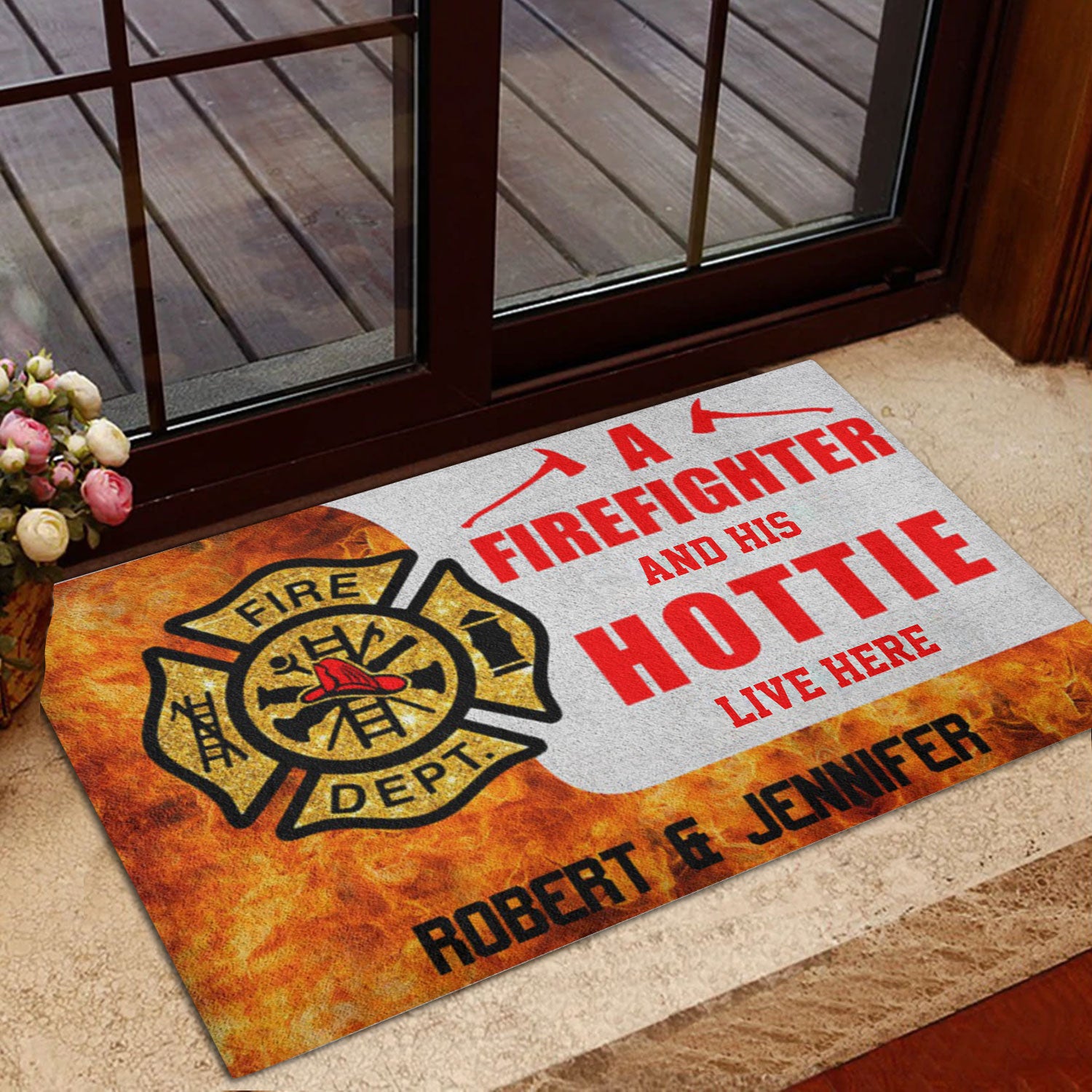 Ohaprints-Doormat-Outdoor-Indoor-Firefighter-And-His-Hottie-Live-Here-Custom-Personalized-Name-Rubber-Door-Mat-1038-