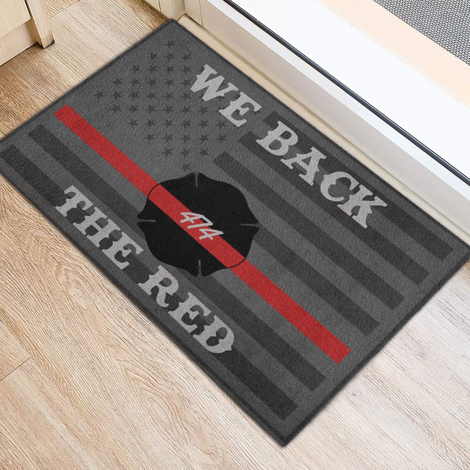 Ohaprints-Doormat-Outdoor-Indoor-We-Back-The-Red-Firefighter-Fireman-Custom-Personalized-Name-Rubber-Door-Mat-1041-