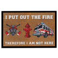 Ohaprints-Doormat-Outdoor-Indoor-Firefighter-I-Put-Out-The-Fire-Fireman-Back-The-Red-Thin-Line-Rubber-Door-Mat-1048-18'' x 30''