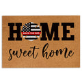 Ohaprints-Doormat-Outdoor-Indoor-Firefighter-Fireman-Home-Sweet-Home-Back-The-Red-Rubber-Door-Mat-1052-18'' x 30''