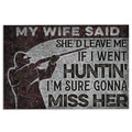 Ohaprints-Doormat-Outdoor-Indoor-Hunting-Hunter-My-Wife-Said-Huntin'-Custom-Personalized-Name-Rubber-Door-Mat-1055-18'' x 30''