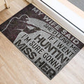 Ohaprints-Doormat-Outdoor-Indoor-Hunting-Hunter-My-Wife-Said-Huntin'-Custom-Personalized-Name-Rubber-Door-Mat-1055-