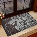 Ohaprints-Doormat-Outdoor-Indoor-Hunting-Hunter-My-Wife-Said-Huntin'-Custom-Personalized-Name-Rubber-Door-Mat-1055-