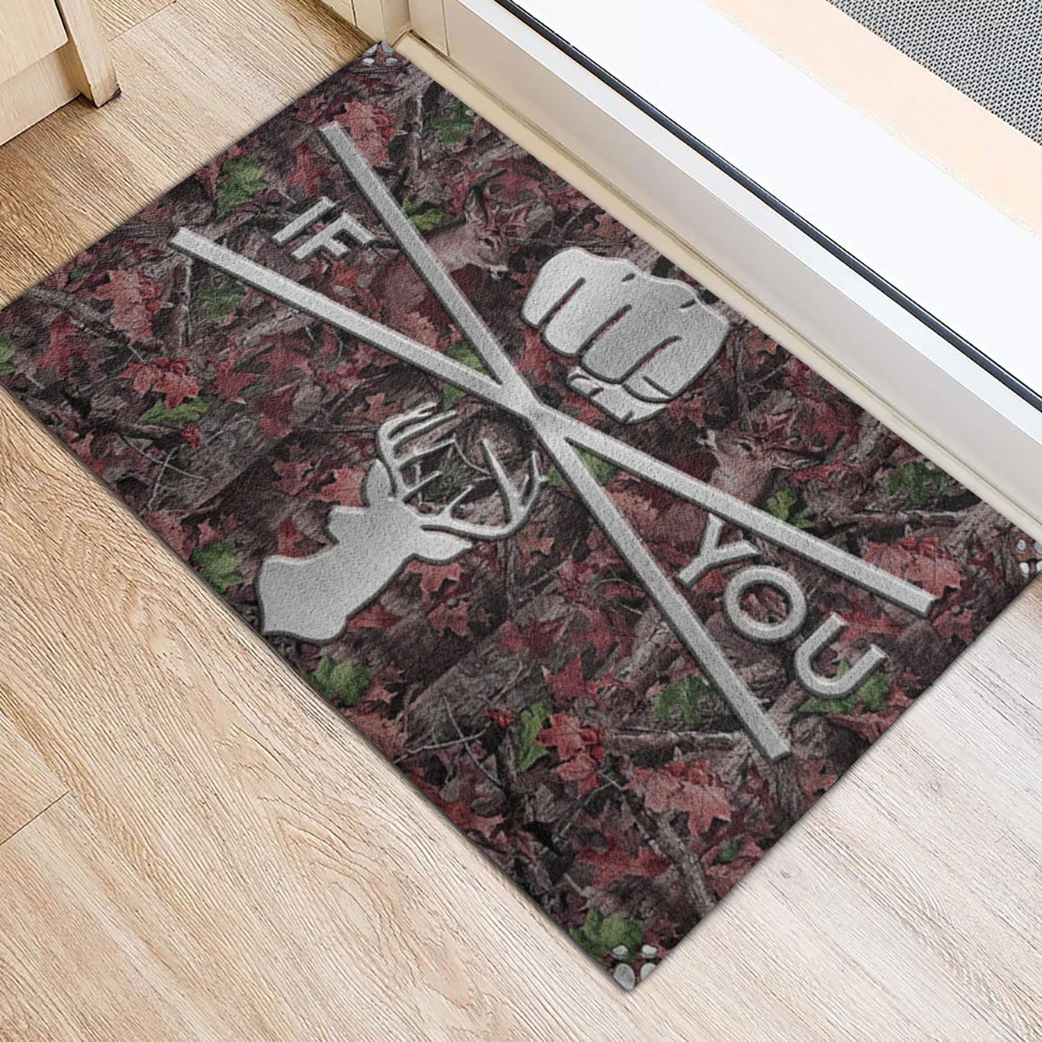 Ohaprints-Doormat-Outdoor-Indoor-Hunting-If-You-Hunter-Camo-Pattern-Custom-Personalized-Name-Rubber-Door-Mat-1058-