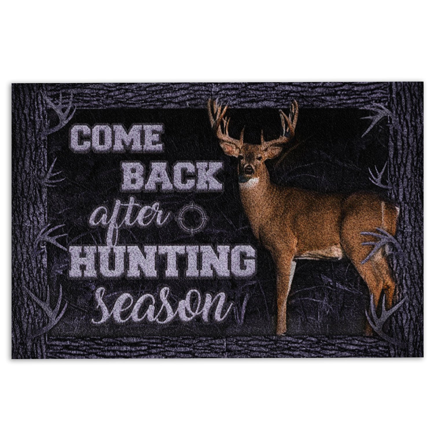 Ohaprints-Doormat-Outdoor-Indoor-Hunting-Deer-Come-Back-After-Hunting-Season-Hunter-Rubber-Door-Mat-1059-18'' x 30''